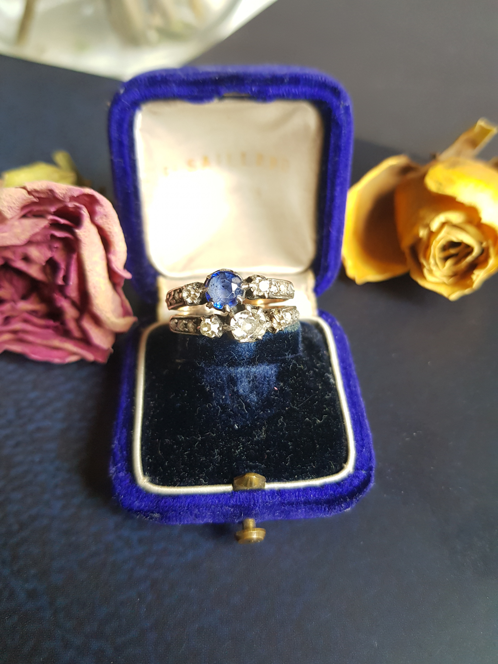 Bague Diamants et Saphir